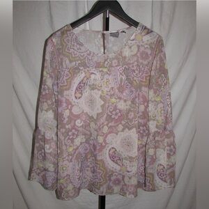 Soho Floral Sheer Women's Blouse - Multicolor